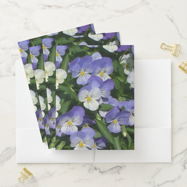 Purple Pansies Pocket Folder (In Situ)