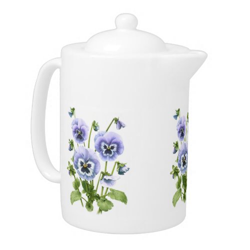 Purple Pansies Teapot