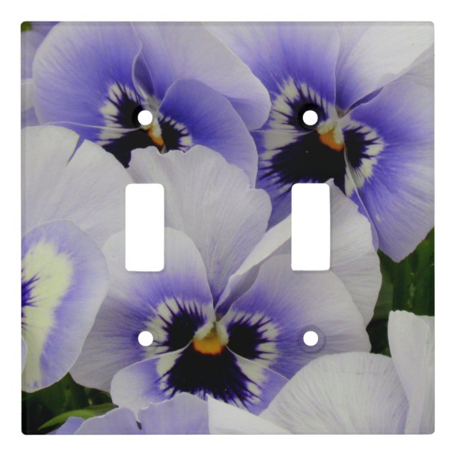 Purple Pansies Wall Plate (Front)