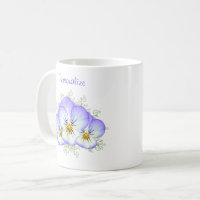 Purple Pansies Coffee Mug