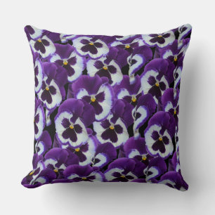 Purple Pansy Bouquet Big Lounge Cushion