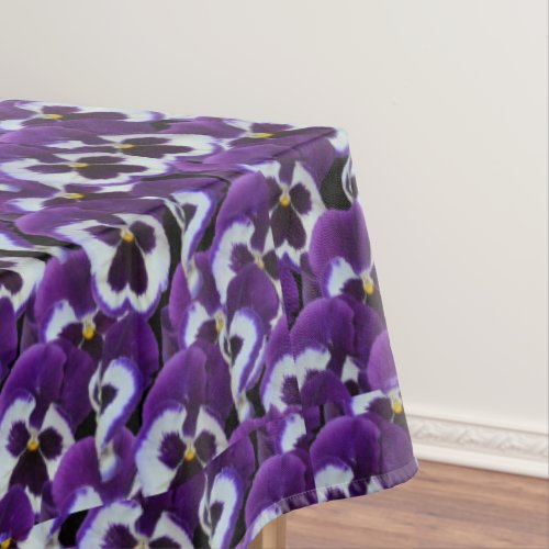 Purple Pansy Bouquet Tablecloth