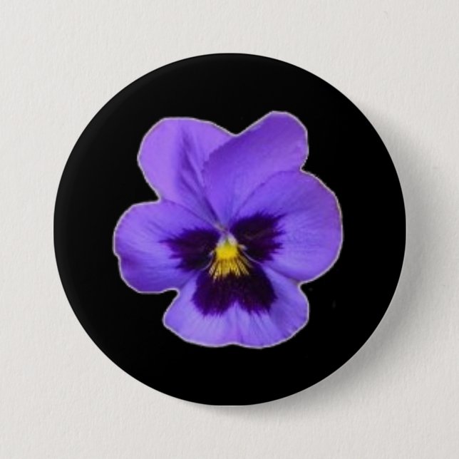 Purple Pansy Button (Front)