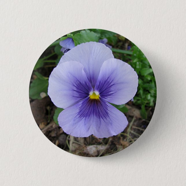 Purple Pansy Button (Front)