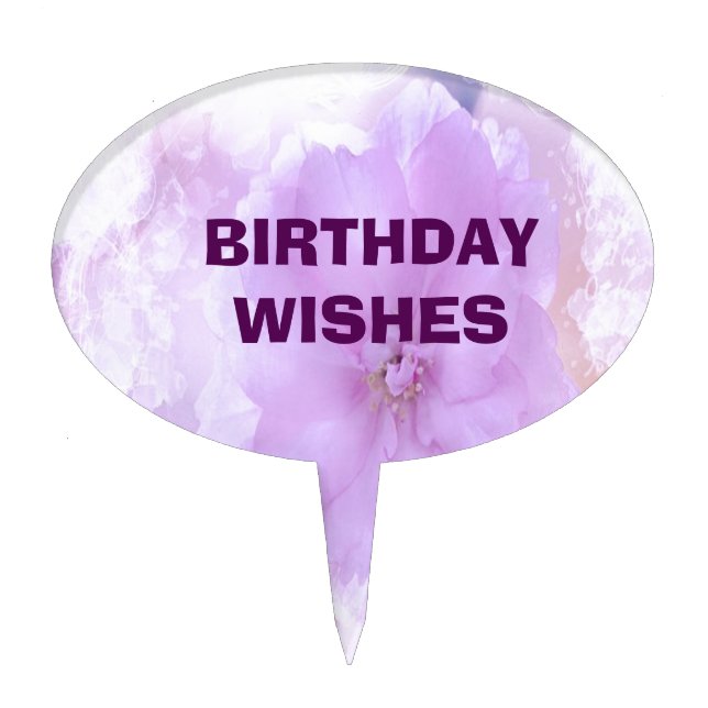 Purple Pansy Cake Topper (Front)