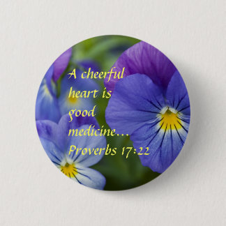 Purple Pansy - Cheerfulness Button