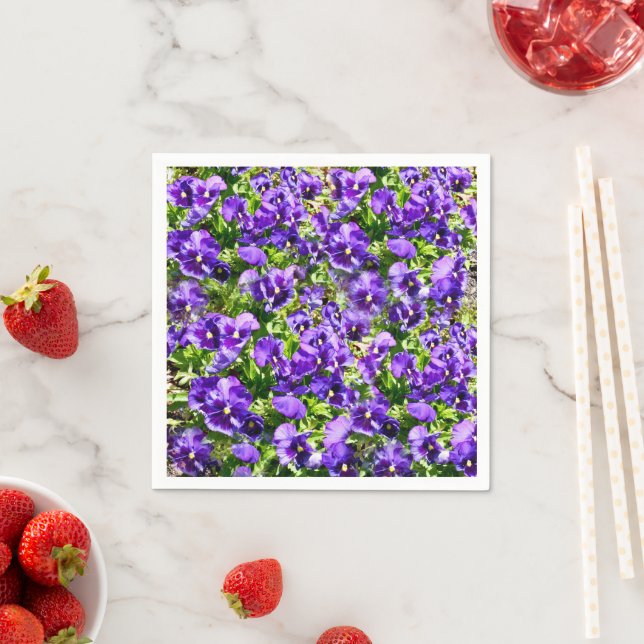 Purple Pansy Field, Napkins (Insitu)