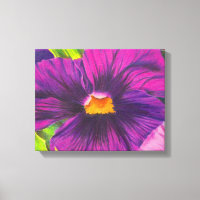 Purple Pansy Flower Closeup Drawing Original Art