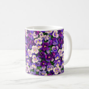 Purple Pansy Flower Coffee Mug