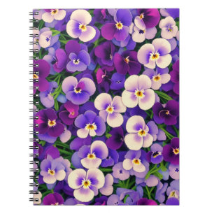Purple Pansy Flower Notebook