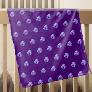 Purple Pansy Flower Seamless Pattern on Baby Blanket
