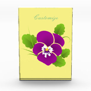 Purple Pansy Flower Thunder_Cove Acrylic Award