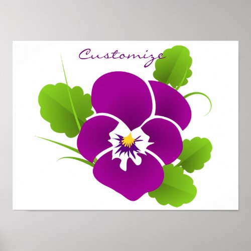 Purple Pansy Flower Thunder_Cove Poster