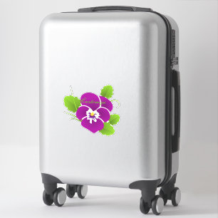 Purple Pansy Flower Thunder_Cove Sticker