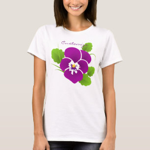 Purple Pansy Flower Thunder_Cove T-Shirt