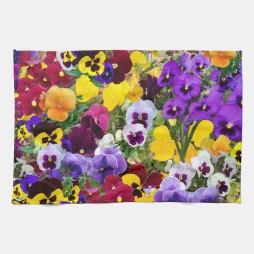 purple pansy kitchen towel2 towel