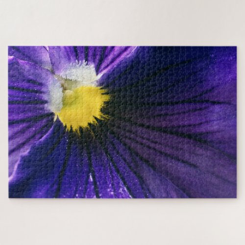 Purple pansy macro photograph jigsaw puzzle