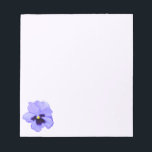 Purple Pansy Notepad<br><div class="desc">Design features an isolated, individual mauve pansy.</div>