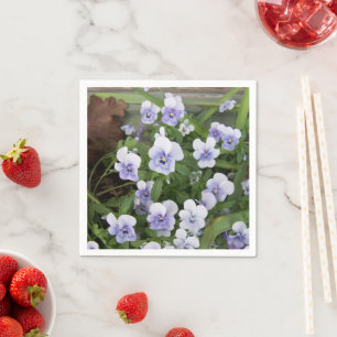 Purple Pansy Paper Napkins