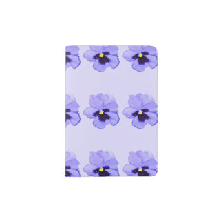 Purple Pansy Passport Holder