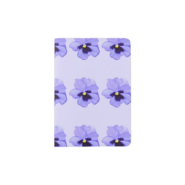 Purple Pansy Passport Holder (Front)