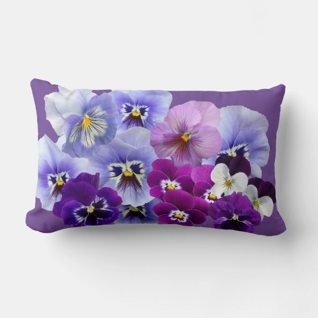 Purple Pansy Pillow (Front)