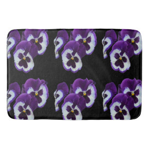 Purple Pansy Posy, Bathroom Mat