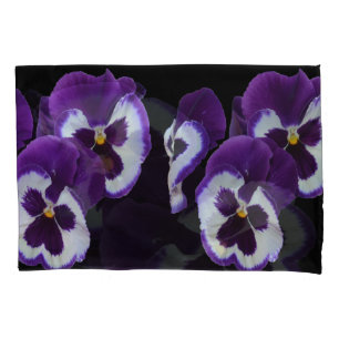 Purple Pansy Posy, Pillow Case