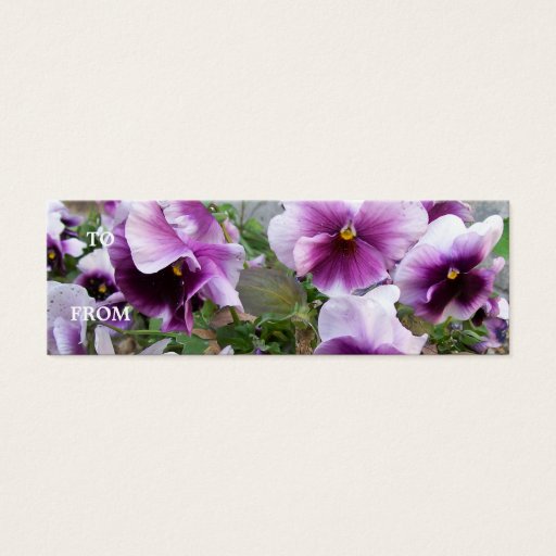 Customizable Purple Pansy Profile Card Business Cards