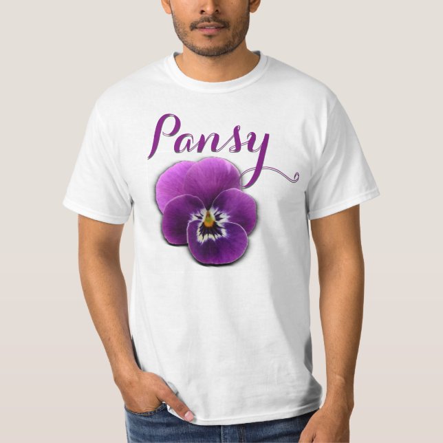 Purple Pansy T-Shirt (Front)