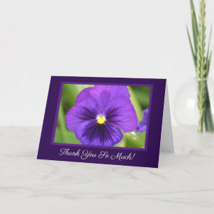 Purple Pansy Thank You Card