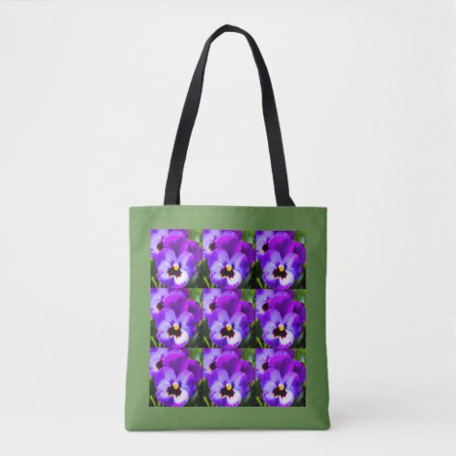 Purple Pansy Tote Bag