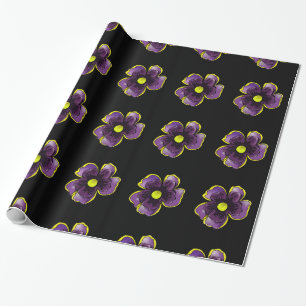 Purple Pansy Wrapping Paper