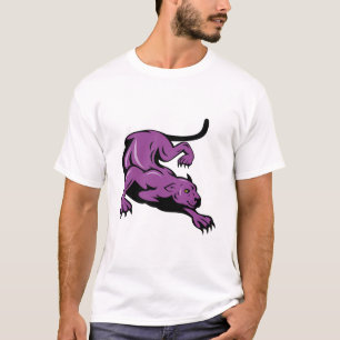 PURPLE PANTHER CARTOON BIG CAT CATS LARGE JAGUAR L T-Shirt