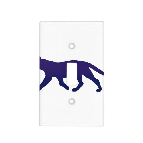 Purple panther silhouette _ Choose background colo Light Switch Cover