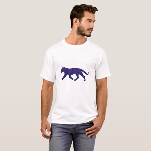 Purple panther silhouette _ Choose background colo T_Shirt