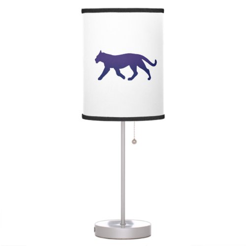 Purple panther silhouette _ Choose background colo Table Lamp