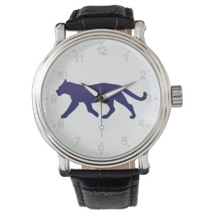 Purple panther silhouette - Choose background colo Watch