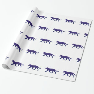 Purple panther silhouette - Choose background colo Wrapping Paper
