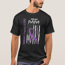 Purple Papa Lupus Awareness USA Flag Products Clot T-Shirt