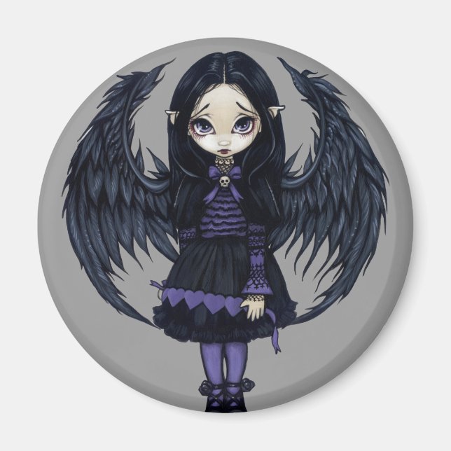 "Purple Paper Hearts" Magnet (Front)