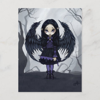 "Purple Paper Hearts" Postcard
