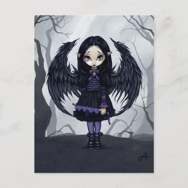 "Purple Paper Hearts" Postcard (Front)