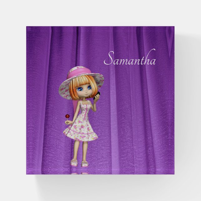 Purple Paperweight (Front)