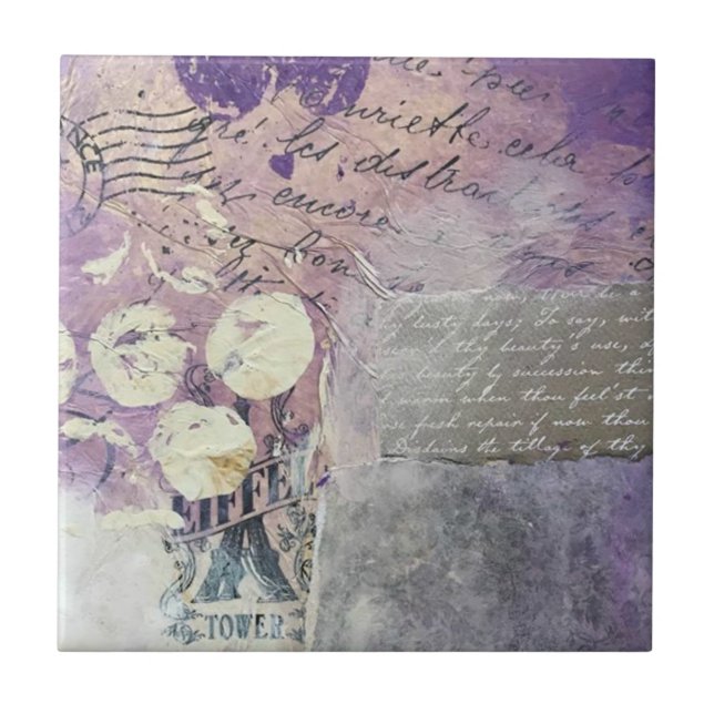 Purple Parcels - Ceramic Tile (Front)