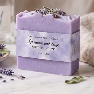 Purple Parchment Paper Style Soap Belly Band