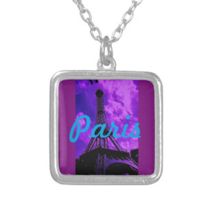 Purple Paris Silver Plated Necklace