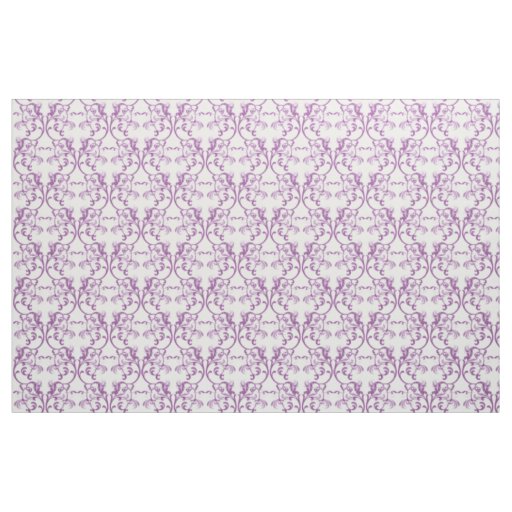 Purple Parisian Damask Pattern Fabric