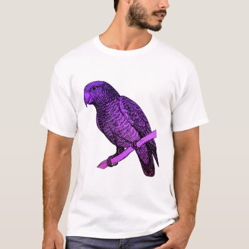 Purple Parrot T-shirt by purplestuff at Zazzle