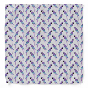 Purple Parrots Bandana